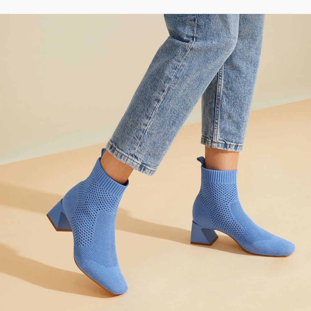 Vivaia Square-Toe Perforated Heeled Boots (Melissa) Size EU36 - Picture 2 of 11